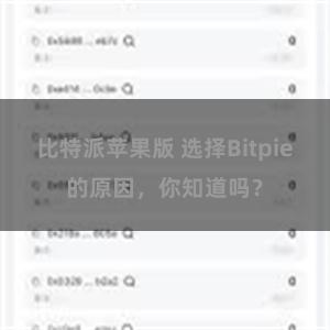 比特派苹果版 选择Bitpie的原因，你知道吗？