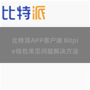 比特派APP客户端 Bitpie钱包常见问题解决方法