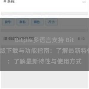 Bitpie多语言支持 Bitpie钱包最新版下载与功能指南：了解最新特性与使用方式