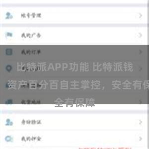 比特派APP功能 比特派钱包：资产百分百自主掌控，安全有保障