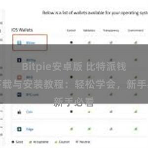 Bitpie安卓版 比特派钱包下载与安装教程：轻松学会，新手必看