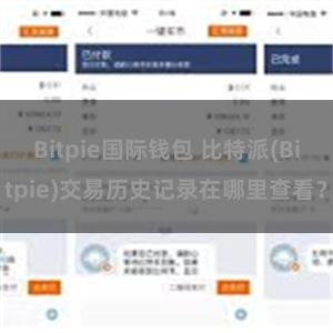 Bitpie国际钱包 比特派(Bitpie)交易历史记录在哪里查看？