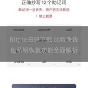 Bitpie扫码下载 比特派钱包私钥恢复功能全面解析