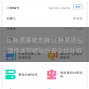 比特派系统支持 比特派钱包硬件加密模块的安全性分析