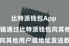 比特派钱包App  用户不错通过比特派钱包向其他用户或地址发送数字财富