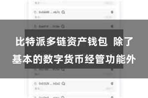 比特派多链资产钱包  除了基本的数字货币经管功能外